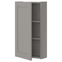 IKEA ENHET ЭНХЕТ, навесной шкаф с 2 полками / дверцей, серая / серая рама, 40x17x75 см 893.224.98 фото thumb №1