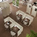 IKEA MITTZON МІТТЗОН, стіл регульований, електричний горіх / білий, 140x80 см 795.290.03 фото thumb №3