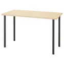 IKEA MITTCIRKEL МИТТЦИРКЕЛЬ / ADILS АДИЛЬС, письменный стол, яркий эффект сосны черный, 120x60 см 595.085.39 фото thumb №1