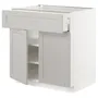 IKEA METOD МЕТОД / MAXIMERA МАКСИМЕРА, напольный шкаф с ящиком / 2дверцами, белый / светло-серый, 80x60 см 694.590.05 фото
