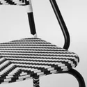 IKEA VASSHOLMEN ВАССХОЛЬМЕН, стілець, кімнатний / вуличний, чорний / білий 305.037.40 фото thumb №5