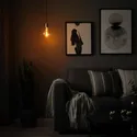 IKEA SKAFTET СКАФТЕТ / MOLNART МОЛНАРТ, подвесной светильник с лампочкой, никелированные / эллипсовидные разноцветные 094.945.30 фото thumb №2