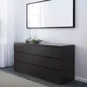 IKEA MALM МАЛЬМ, комплект мебели д / спальни, 4 предм., черно-коричневый, 160x200 см 194.834.04 фото thumb №7