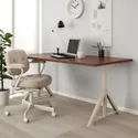 IKEA IDÅSEN ИДОСЕН, письменный стол, коричневый / бежевый, 160x80 см 892.810.30 фото thumb №2