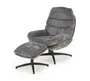 Кресло HALMAR DARIO с подставкой для ног, серый фото