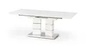 Обеденный стол раскладной HALMAR LORD 160-200x90 см, белый фото thumb №7