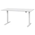 IKEA RODULF РОДУЛЬФ, стіл регульований, білий, 140x80 см 595.303.28 фото thumb №1