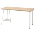 IKEA LAGKAPTEN ЛАГКАПТЕН / TILLSLAG ТІЛЛЬСЛАГ, письмовий стіл, під білений дуб / білий, 140x60 см 494.172.95 фото thumb №1