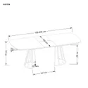 Обеденный стол HALMAR EVERTON 180-200x100 см, орех / черный фото thumb №23