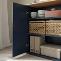 IKEA SKRUVBY СКРУВБЮ, шафа, чорно-синій, 130x140 см 494.946.46 фото thumb №5