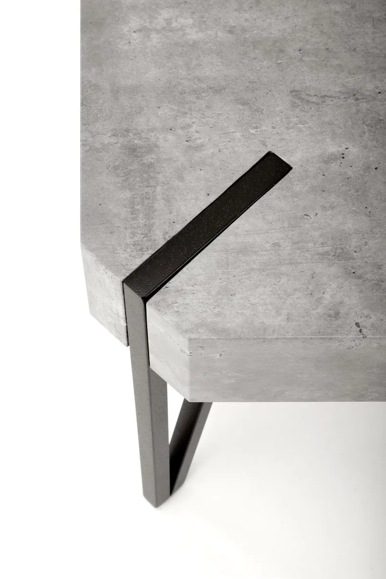 Столик журнальный HALMAR EMILY 110x60 см бетонная / черная фото №5