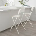 IKEA FRANKLIN ФРАНКЛІН, барний стілець зі спинкою, складан, білий/білий, 63 см 704.048.75 фото thumb №2