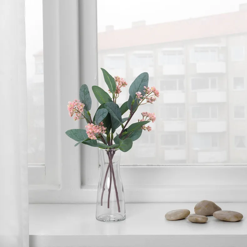 IKEA SMYCKA СМИККА, цветок искусственный, эвкалипт / розовый, 30 см 304.098.46 фото №3