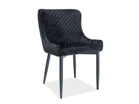 Кухонний стілець SIGNAL COLIN B Velvet, Bluvel 19 - чорний фото
