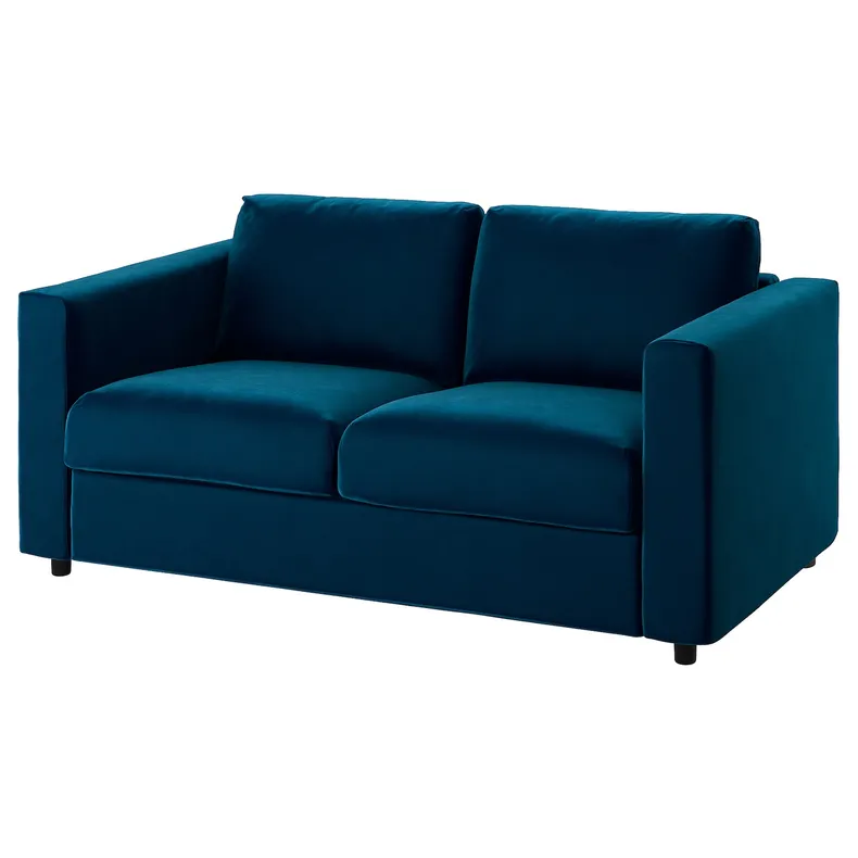 IKEA VIMLE ВІМЛЕ, 2-місний диван-ліжко, Джупард темно-зелено-синій 195.372.56 фото №2