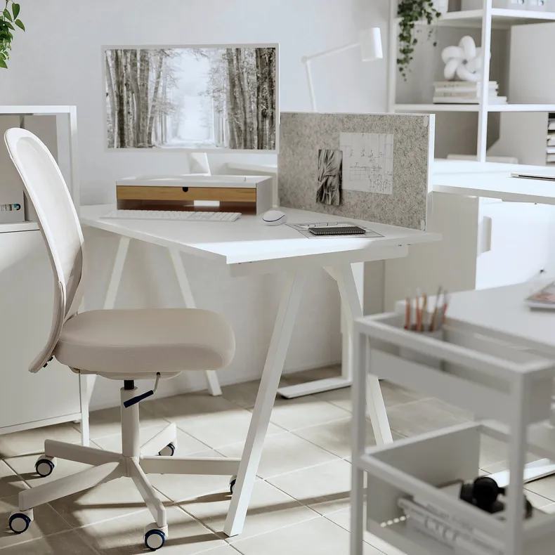 IKEA TROTTEN ТРОТТЕН, письменный стол, белый, 120x70 см 294.249.42 фото №6