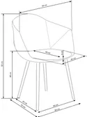 Кухонний стілець HALMAR K420 сірий фото thumb №9