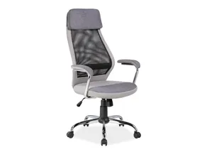 Поворотний стілець SIGNAL Q-336, сірий / чорний фото