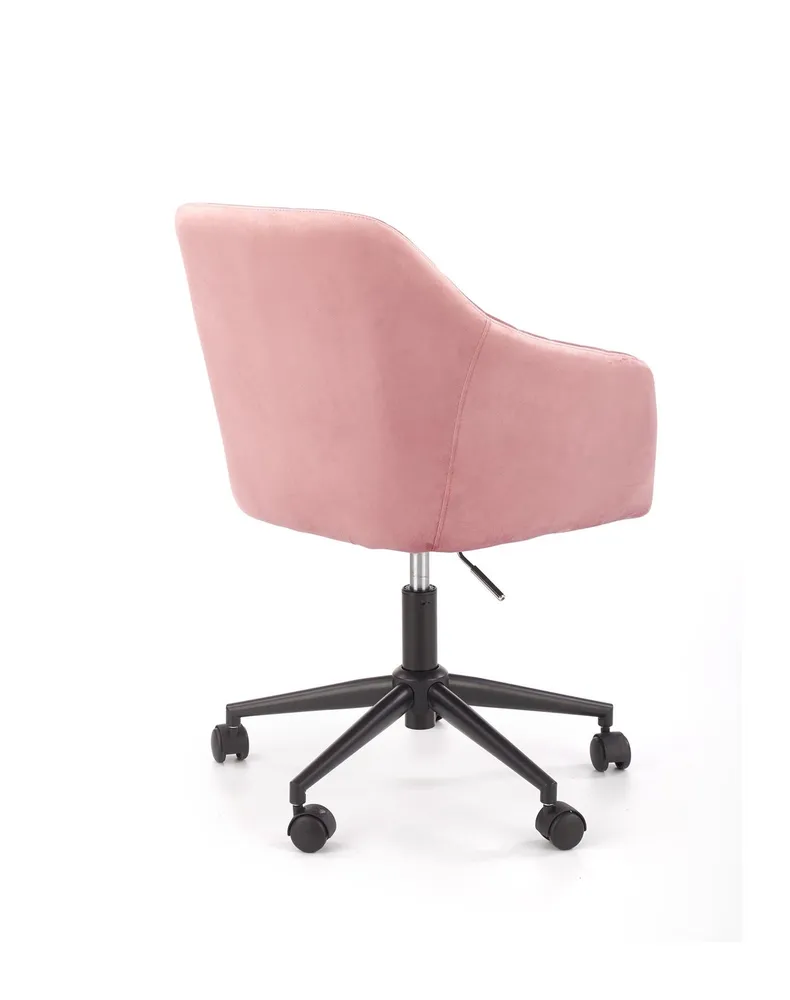 Крісло комп'ютерне офісне обертове HALMAR FRESCO, рожевий оксамит фото №3