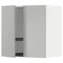 IKEA METOD МЕТОД, навесной шкаф с сушилкой / 2дверцы, белый / светло-серый, 60x60 см 795.380.50 фото