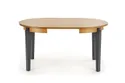 Обідній стіл розкладний HALMAR SORBUS 100-200x100 см, стільниця - дуб медовий, ніжки - графіт фото thumb №10