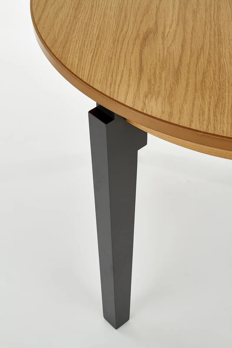 Обідній стіл розкладний HALMAR SORBUS 100-200x100 см, стільниця - дуб медовий, ніжки - графіт фото №6