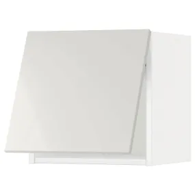 IKEA METOD МЕТОД, навесной горизонтальный шкаф, белый / светло-серый, 40x40 см 493.944.06 фото
