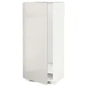 IKEA METOD МЕТОД, висока шафа для холодильнка / морозил, білий / Ringhult світло-сірий, 60x60x140 см 491.427.86 фото thumb №1