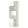 IKEA METOD МЕТОД, вис шаф д / дух / мікр печі / 2 двер / пол, білий / РІНГХУЛЬТ білий, 60x60x200 см 394.637.73 фото