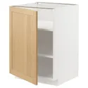 IKEA METOD МЕТОД, напольный шкаф с полками, белый / дуб форсбака, 60x60 см 095.090.89 фото thumb №1
