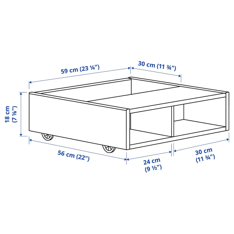 IKEA FREDVANG ФРЕДВАНГ, подкроватный модуль / выдвижная тумба, белый, 59x56 см 104.936.38 фото №6