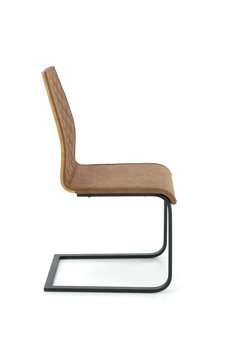 Кухонний стілець HALMAR K265 чорний/коричневий/дуб медовий фото №5