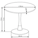 Стол кухонный круглый HALMAR CARMELO 100x100 см, столешница - орех, ножка - черный фото thumb №14