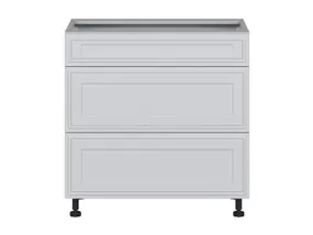 BRW Кухонный цокольный шкаф Verdi 80 см с ящиками светло-серый матовый, греноловый серый/светло-серый матовый FL_D3S_80/82_2SMB/SMB-SZG/JSZM фото