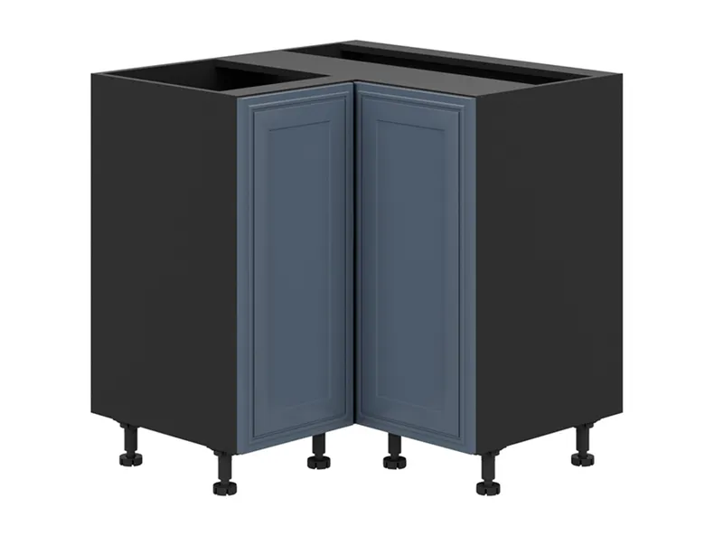 BRW Угловой кухонный шкаф Verdi 90 см матовый, черный/матовый FL_DNW_90/82_P/L-CA/MIM фото №1