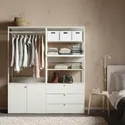 IKEA PLATSA ПЛАТСА, гардероб із 2 дверцятами+3 шухлядам, білий / Fonnes white, 160x42x181 см 593.362.70 фото thumb №2