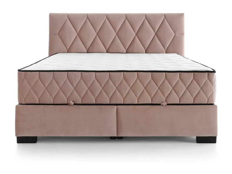 BRW Кровать двуспальная с 2 матрасами и подъемным механизмом BRW REVE 180x200 см, розовый LO_KT-REVE-180X200-G2-AMON_21 фото №1