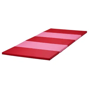 IKEA PLUFSIG ПЛУФСІГ, складаний спортивний килимок, рожевий/червоний, 78x185 см 505.522.73 фото