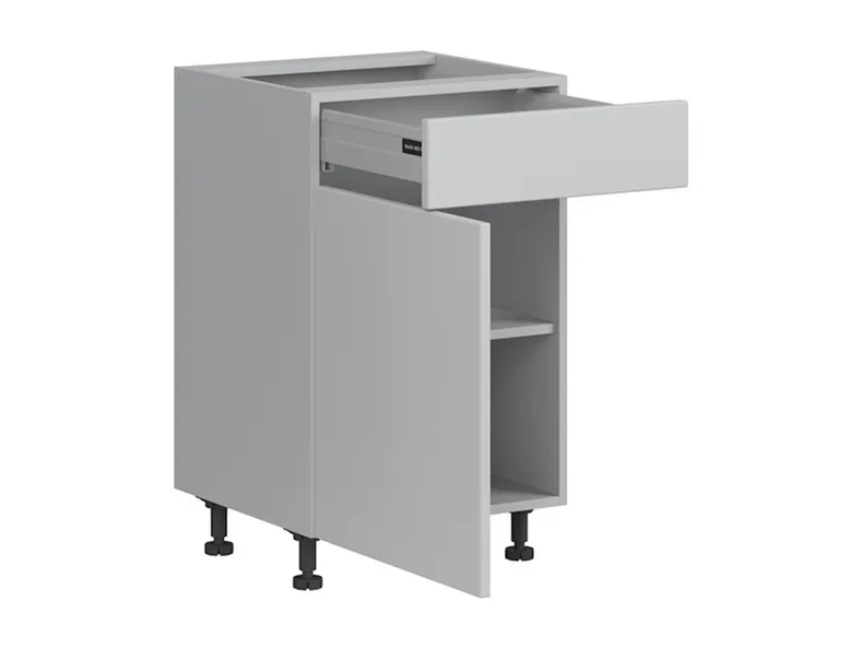 BRW Кухонный базовый шкаф Top Line 50 см левый с ящиком soft-close светло-серый матовый, греноловый серый/светло-серый матовый TV_D1S_50/82_L/STB-SZG/BRW0014 фото №3