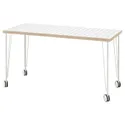 IKEA LAGKAPTEN ЛАГКАПТЕН / KRILLE КРІЛЛЕ, письмовий стіл, білий антрацит / білий, 140x60 см 495.202.16 фото thumb №1