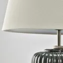 IKEA SNÖBYAR СНЁБЮАР, лампа настольная, серо-бирюзовая керамика / серый, 52 см 504.504.01 фото thumb №4