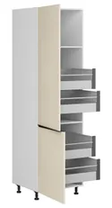 BRW Кухонна шафа L6 висотою 60 см зліва з висувними ящиками магнолія перлина, альпійський білий/магнолія перламутровий FM_D4STW_60/207_L/L-BAL/MAPE фото thumb №3