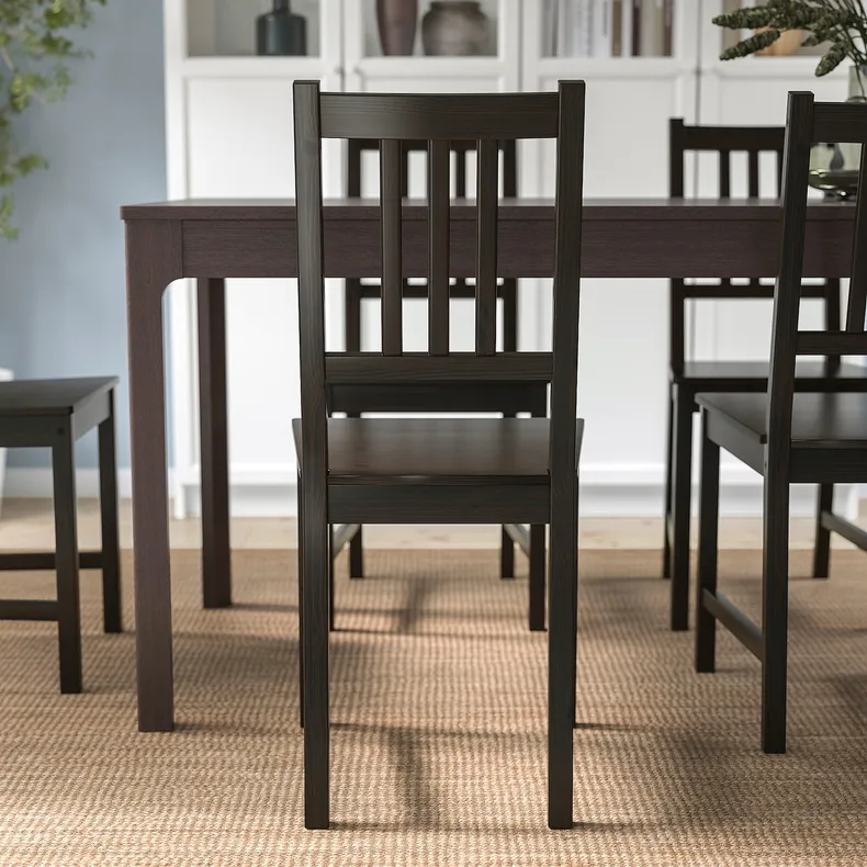 IKEA STEFAN СТЕФАН, стул, коричнево-чёрный 002.110.88 фото №4