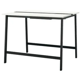 IKEA MITTZON МІТТЗОН, стіл для конференцій, білий / чорний, 140x108x105 см 095.334.33 фото