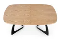 Обідній стіл розкладний HALMAR VELDON 160-200x90 см, стільниця - дуб натуральний, ніжки - чорний фото thumb №12