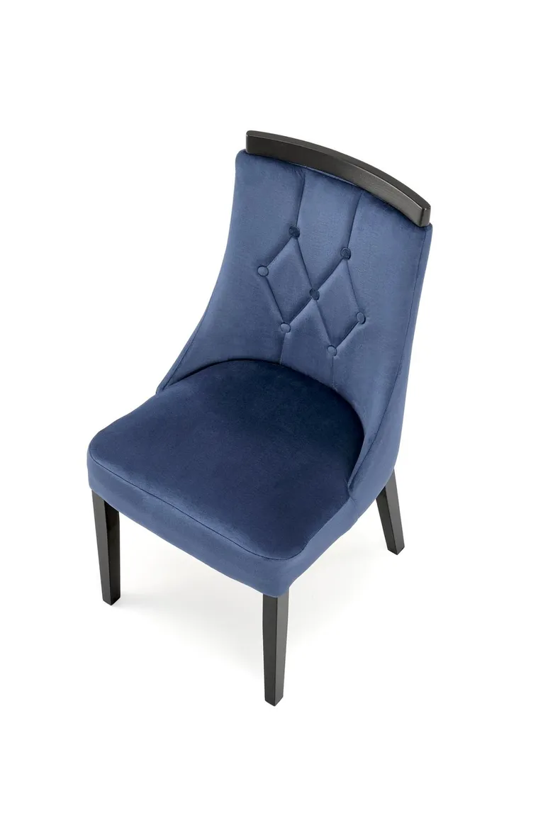 Кухонний стілець HALMAR ROYAL чорний/темно-синій фото №7