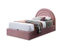 Кровать односпальная SIGNAL Polly Velvet 120x200 см, античный розовый фото thumb №1