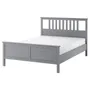 IKEA HEMNES ХЕМНЕС, каркас ліжка з матрацом, фарбований сірий / Екрехамн середньої твердості, 160x200 см 695.432.50 фото