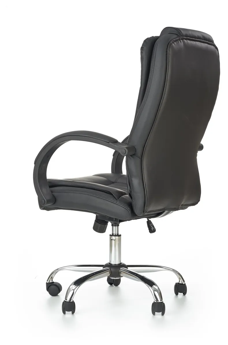 Крісло комп'ютерне офісне обертове HALMAR RELAX чорний, екошкіра фото №3