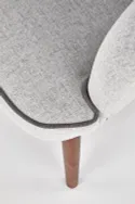 Мягкое кресло HALMAR BISHOP, ткань: серый, ореховый фото thumb №7